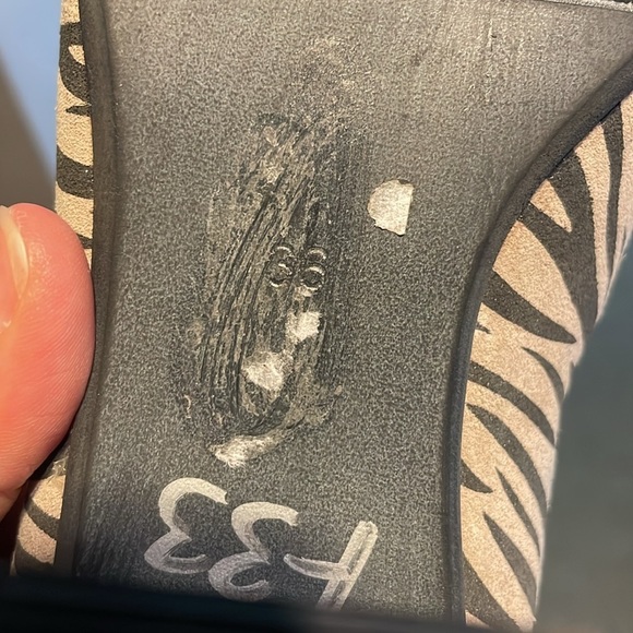 Maciejka Beige Zebra Print Block Heel Round Toe Shoes size 6 (EU 36) - Picture 11 of 16